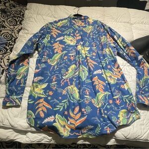 Ralph Lauren XXL Tall Classic Fit Hawaiian Long Sleeve Colorful  Shirt